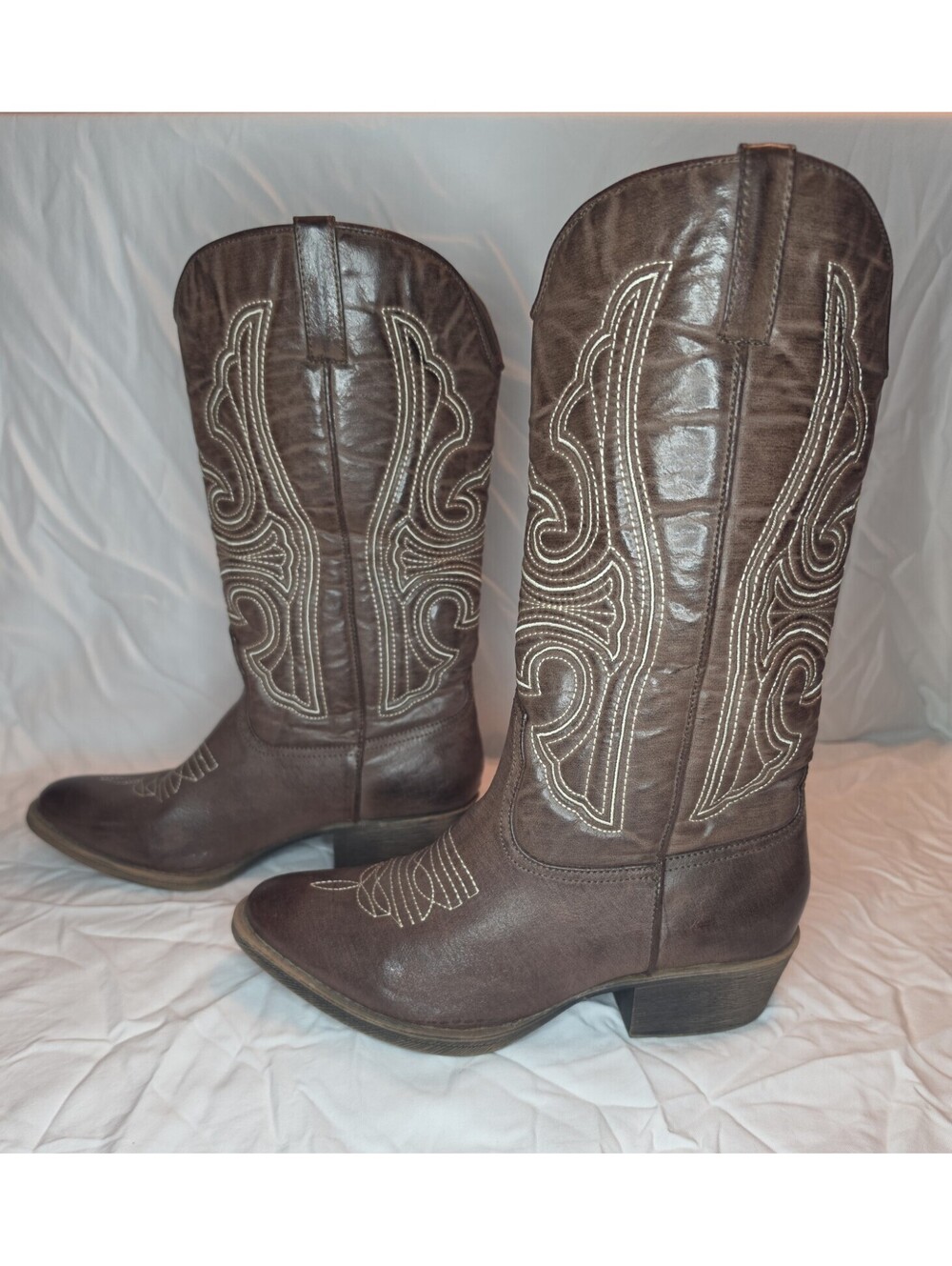 Coconuts by Matisse Legend Western Cowboy Boots Chocolate Embroidered Women’s 7M